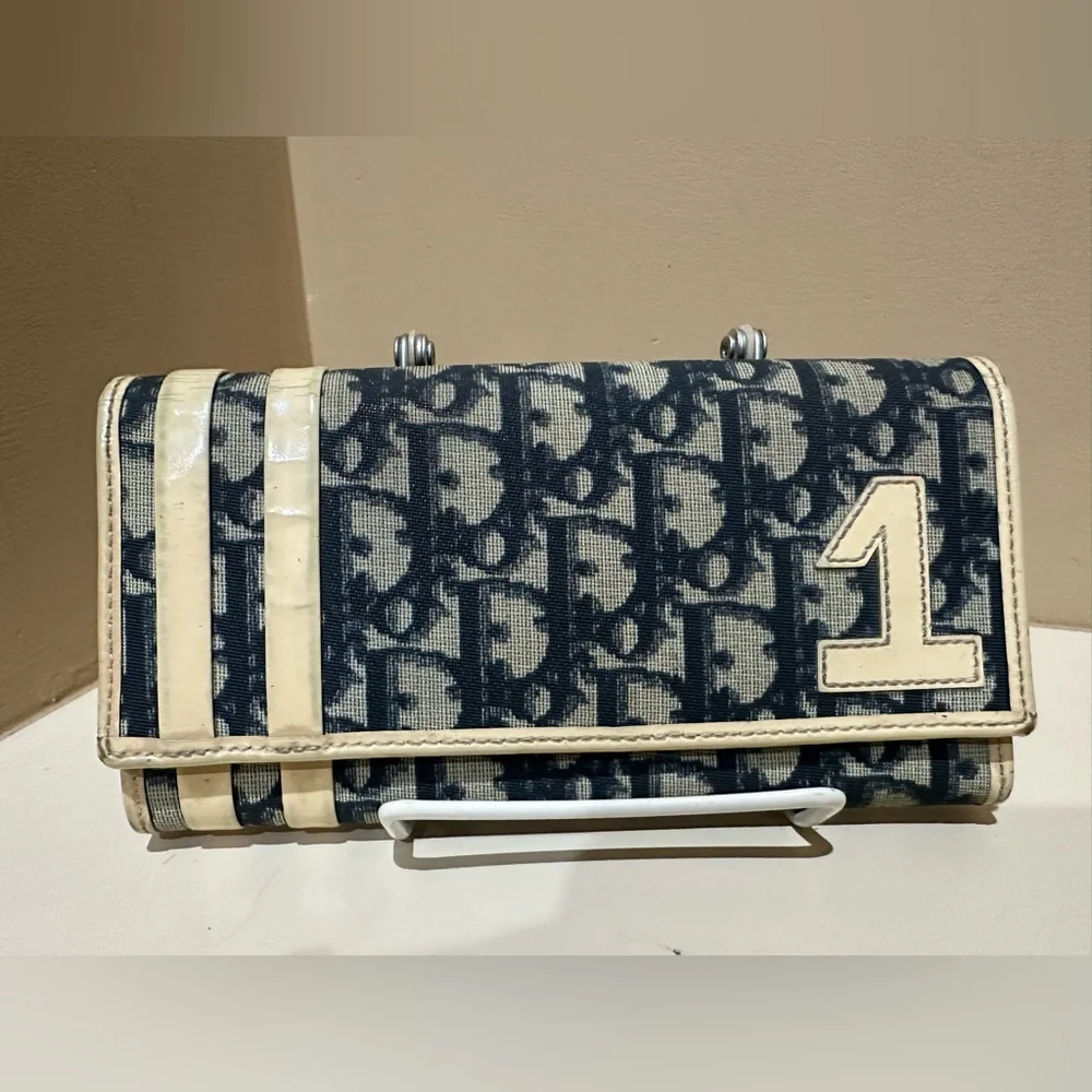 Christian Dior Trotter No 1 Blue Long Wallet